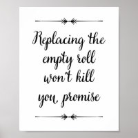 Remplacer le rouleau vide ne vous tuera pas drôle