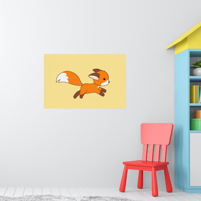 Poster Renard coureur mignon (Pépinière 1)