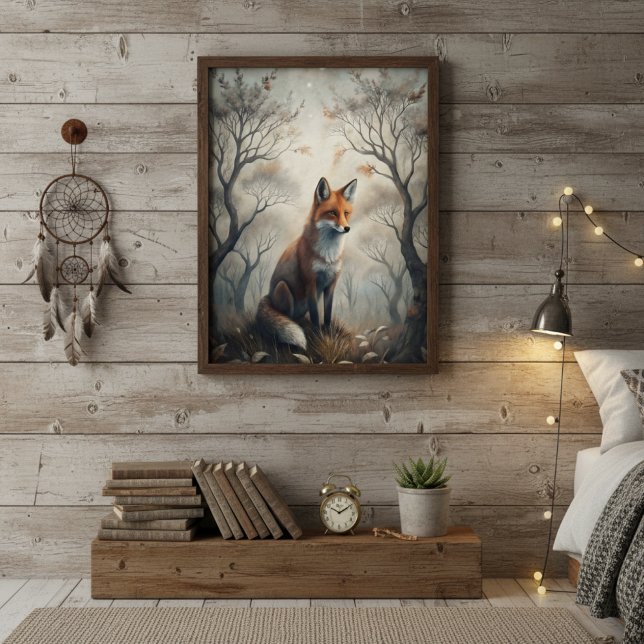 Poster Renard mystique de la forêt (Créateur téléchargé)
