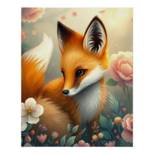 Poster Renard rêveur 