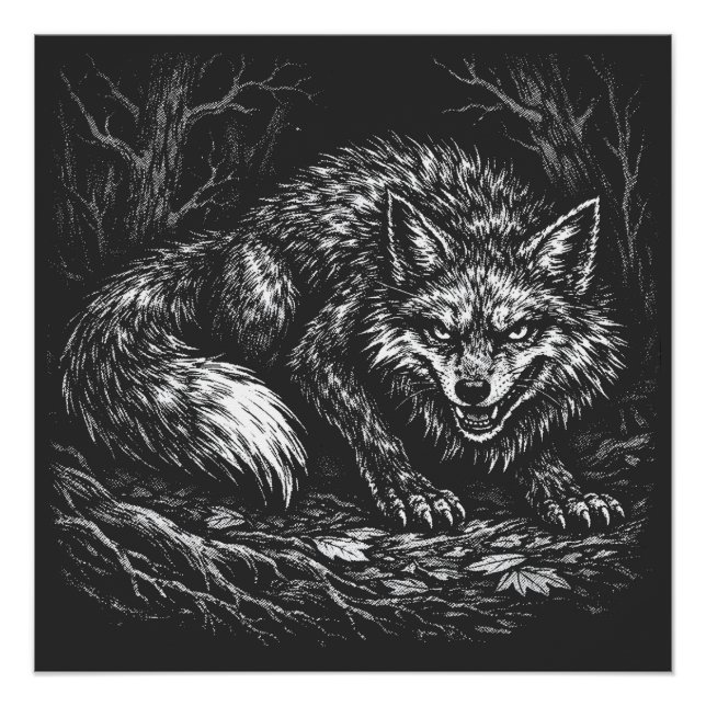 Poster Renard rusé de la forêt — par BurnsInHell (Devant)