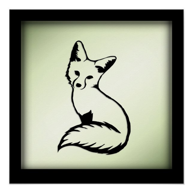 Poster Renard vert (Devant)