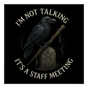 Poster Rencontre Du Personnel De Raven Sans Parler De Glo