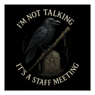 Poster Rencontre Du Personnel De Raven Sans Parler De Glo