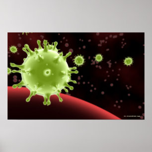 Poster Rendu illustré du coronavirus du SRAS