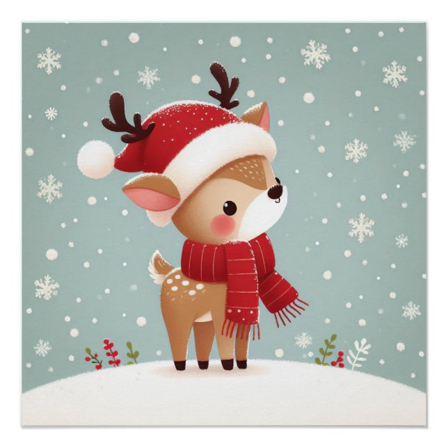 Poster Renne de Noël (Devant)