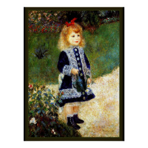 Poster Renoir - Fille avec une canne d'arrosage