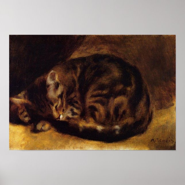 Poster Renoir Sleeping Cat (Devant)