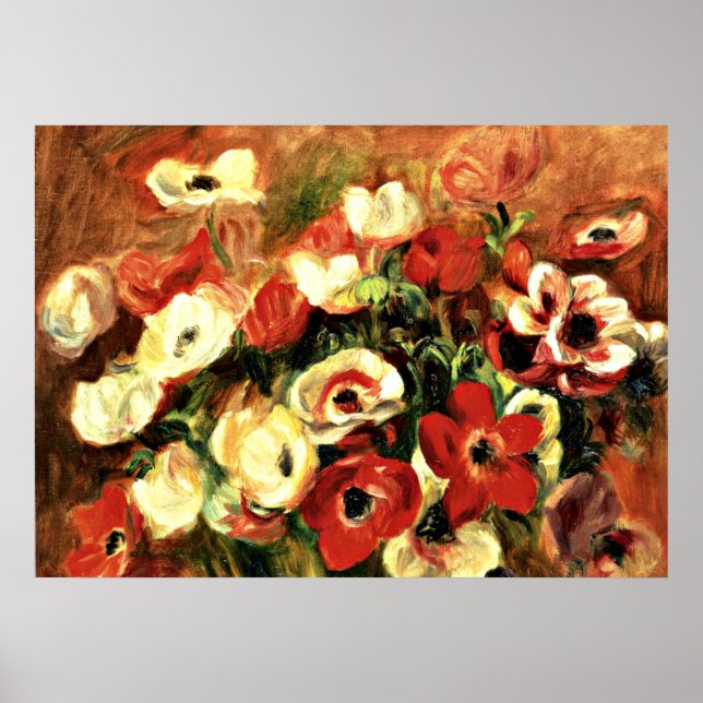 Poster Renoir - Spray of Anemones (Devant)