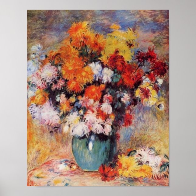 Poster Renoir's A Vase of Tulips and Anemones (Devant)