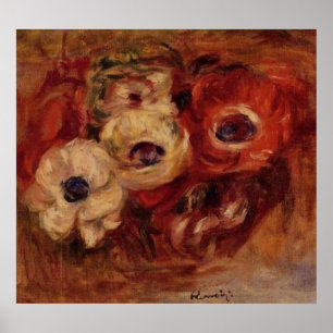 Poster Renoir's Anemones Still Life