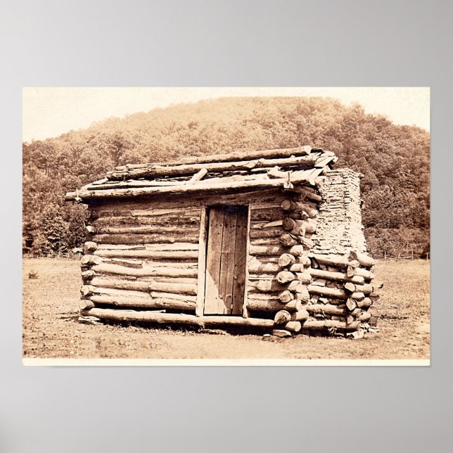 Poster Replica of first cabin built in Kentucky (Devant)