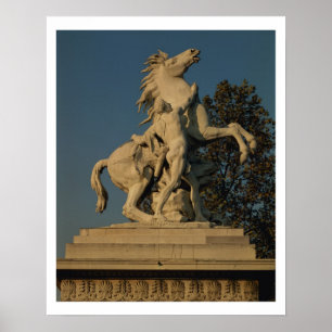 Poster Réplique de l'un des deux "Marly Horses" d'origine