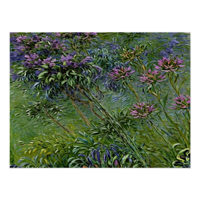 Poster Représentation verdoyante et vibrante des fleurs d (Devant)