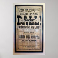 Repro 1897 letterpress théâtre grand format