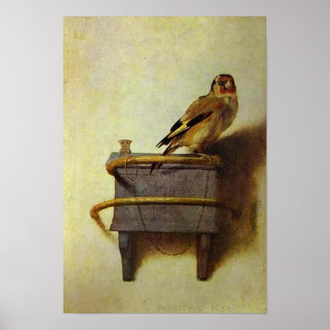 Poster Reproduction de peinture "The Goldfinch" (Devant)