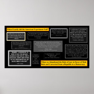 Poster République à la démocratie