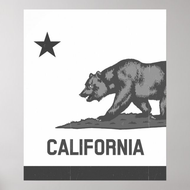Poster République partielle de Californie (Noir) (Devant)