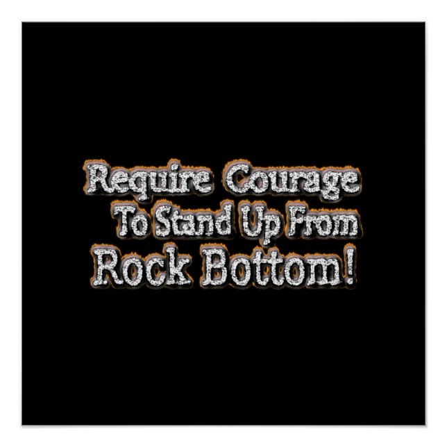 Poster "Require Courage" Joli Design. Commandez dès maint (Devant)