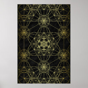 Poster Réseau du cube de Metatron