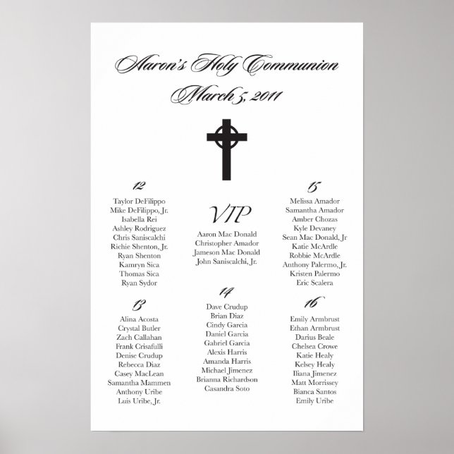 Poster ***RESERVED*** for Aaron's Holy Communion (Devant)