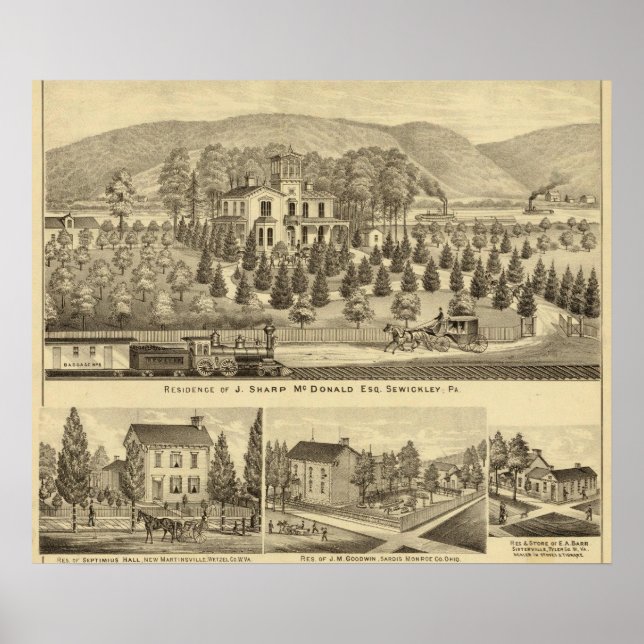 Poster Résidence de J Sharp McDonald Sewickley (Devant)