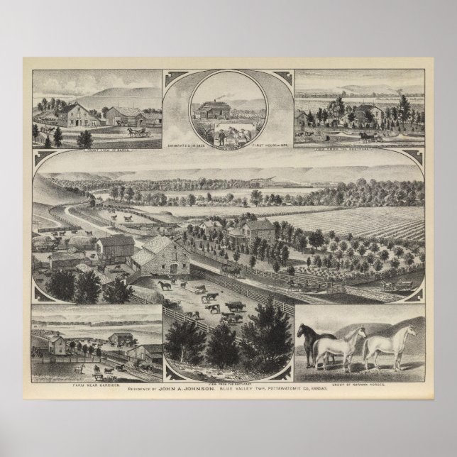 Poster Résidence Johnson, Pottawatomie Comté, Kansas (Devant)