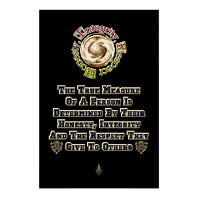 Poster Respect de l'intégrité honnêteté MXT (Devant)