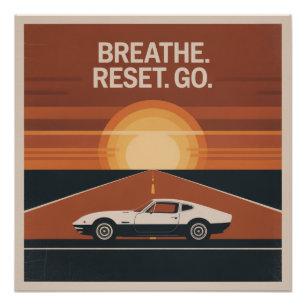 Poster Respirer. Réinitialiser. Aller