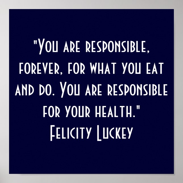Poster Responsabilité en matière de perte de poids 7 (Devant)