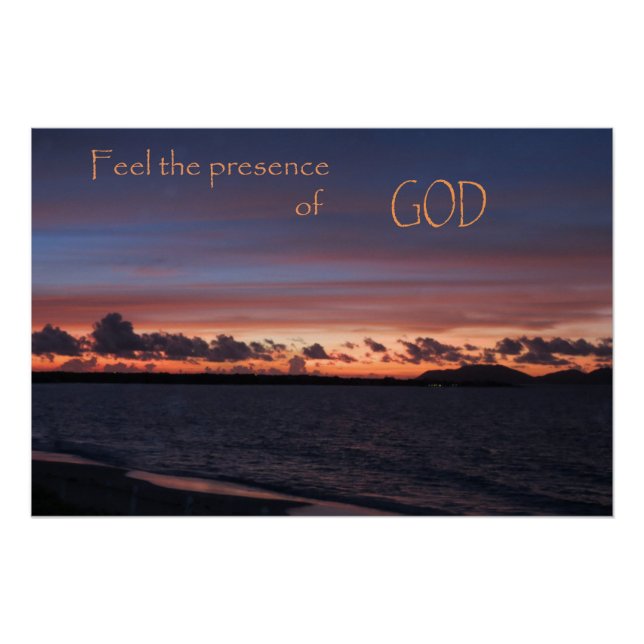 Poster Ressentez la présence de Dieu (Devant)