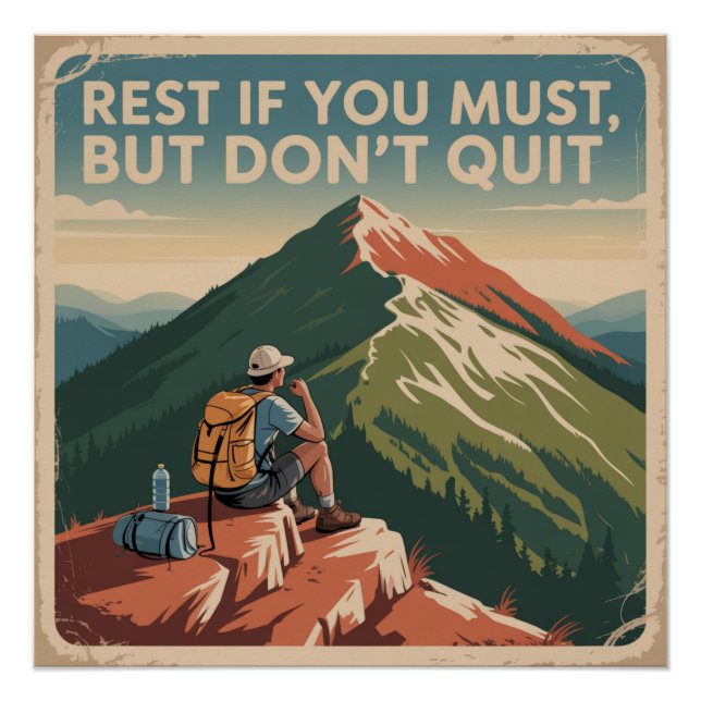 Poster Rest If You Must, But Don't Quit (Devant)
