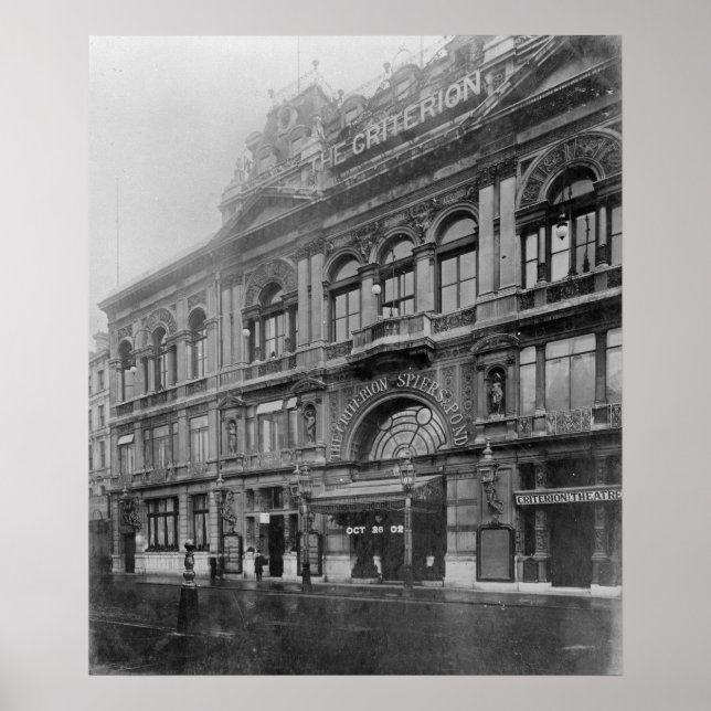 Poster Restaurant et théâtre Criterion, 1902 (Devant)
