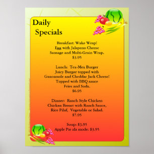 Poster Restaurants Boutiques Quotidiennes Boutiques Spéci