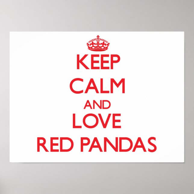 Poster Restez calme et aimez Red Pandas (Devant)