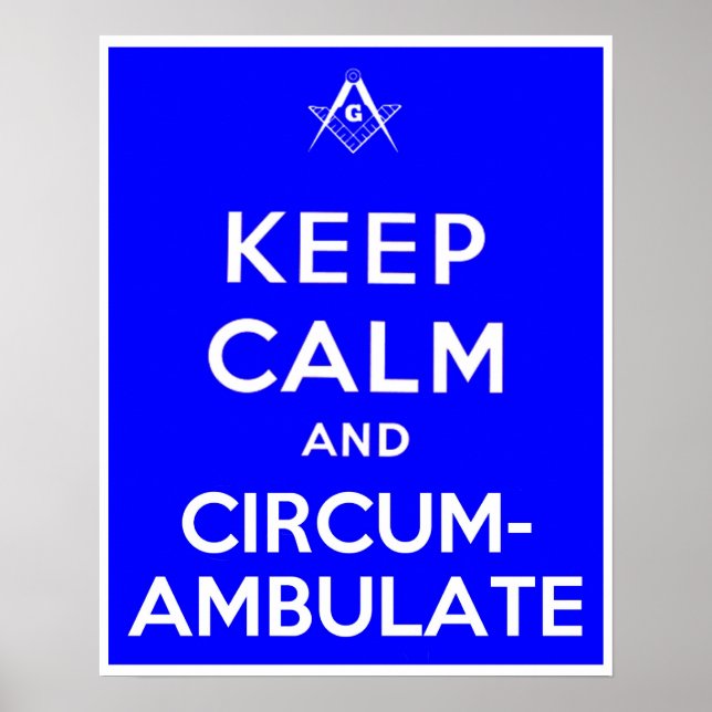Poster Restez calme et Circumambuler (Devant)