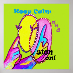 Poster Restez calme et connectez-vous !