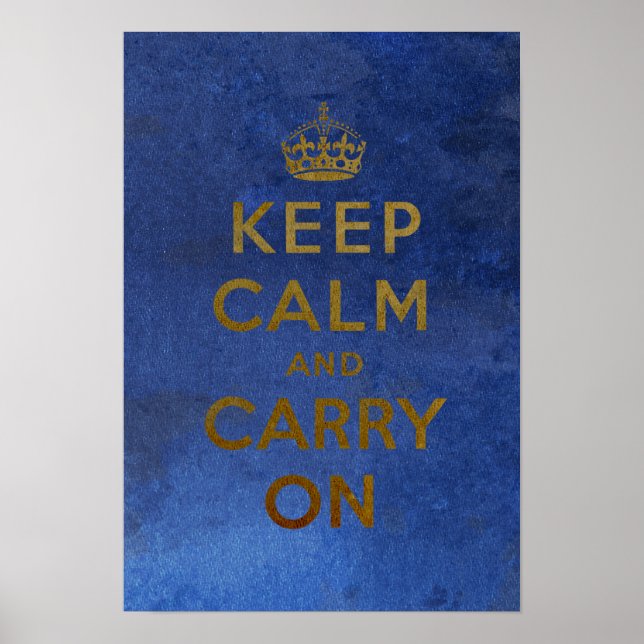 Poster Restez calme et continuez sur l'affiche (Devant)