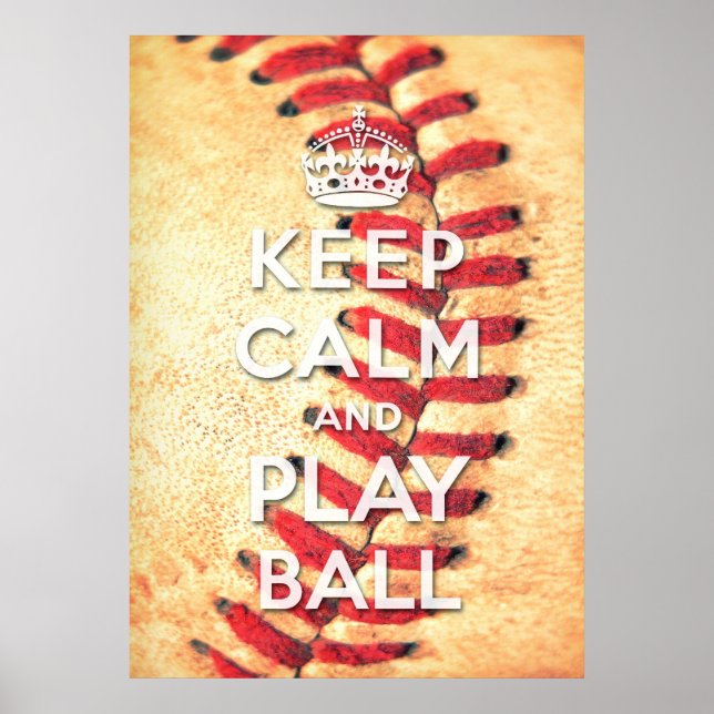 Poster restez calme et jouez au ballon (Devant)