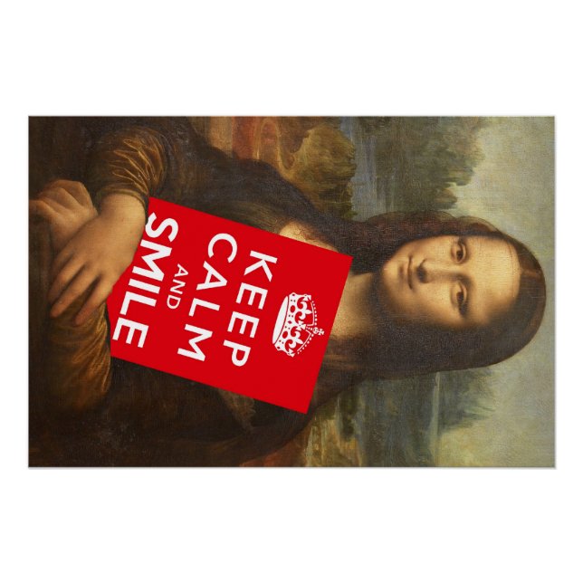 Poster Restez Calme Et Souriez (Devant)