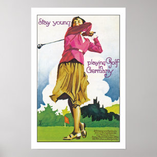 Poster Restez jeune en jouant au golf en Allemagne