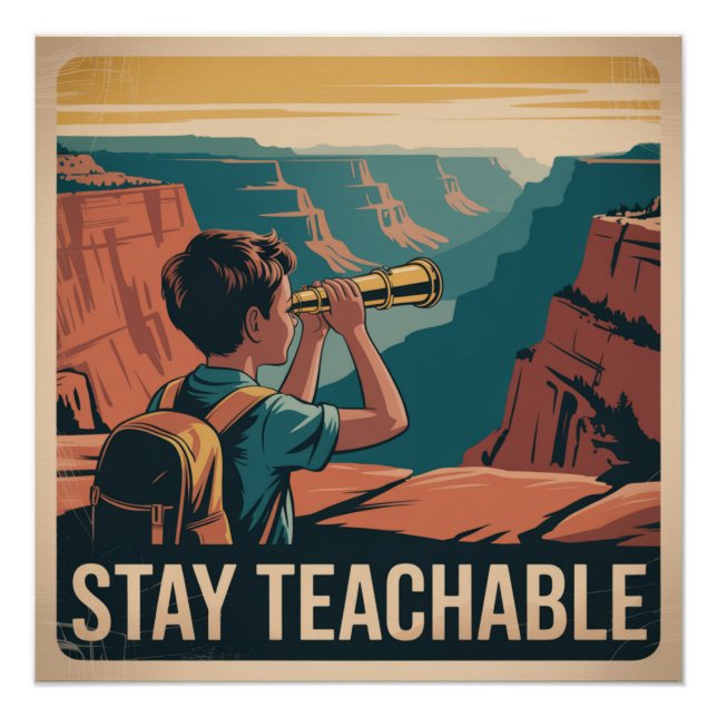 Poster Restez Ouvert à l'Apprentissage (Devant)