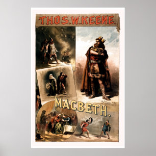 Poster retouché Vintage Shakespeare Macbeth