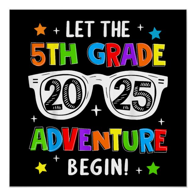 Poster Retour à l'école 2025 Que l'aventure de 5e année c (Devant)