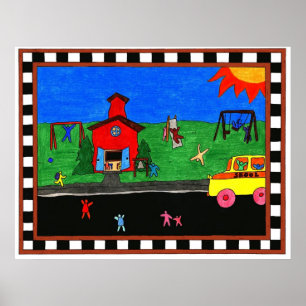 Poster Retour À L'Impression Cadre De L'École