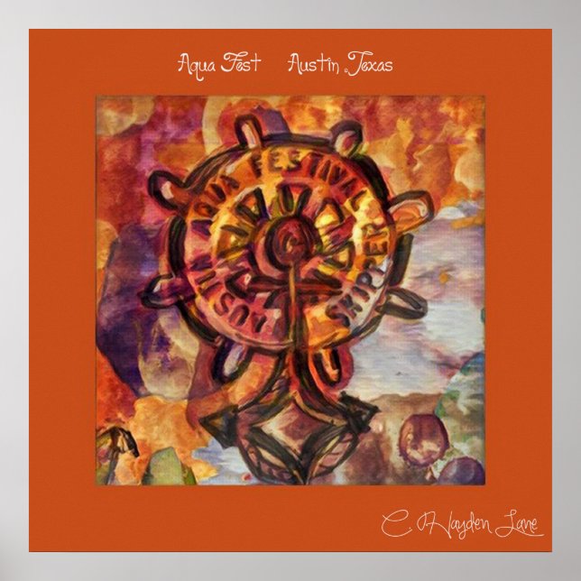 Poster Retour Austin Aqua Fest print (Devant)