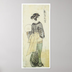 Poster Retour de Beauty Ohisa, Utamaro, 1792