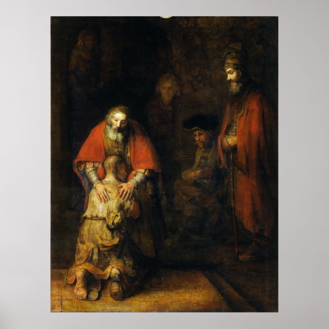 Poster Retour du Fils prodigue par Rembrandt (Devant)