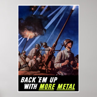 Poster Retour Em Up Avec Plus De Métal — Bordure