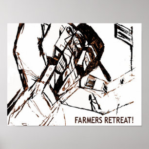 Poster RETRAITE DES AGRICULTEURS blanc